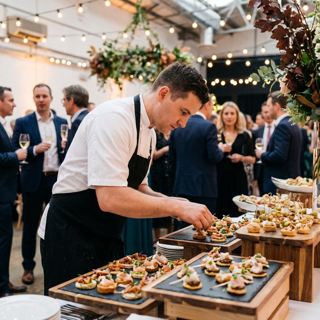 Professional catering setup in Irvine