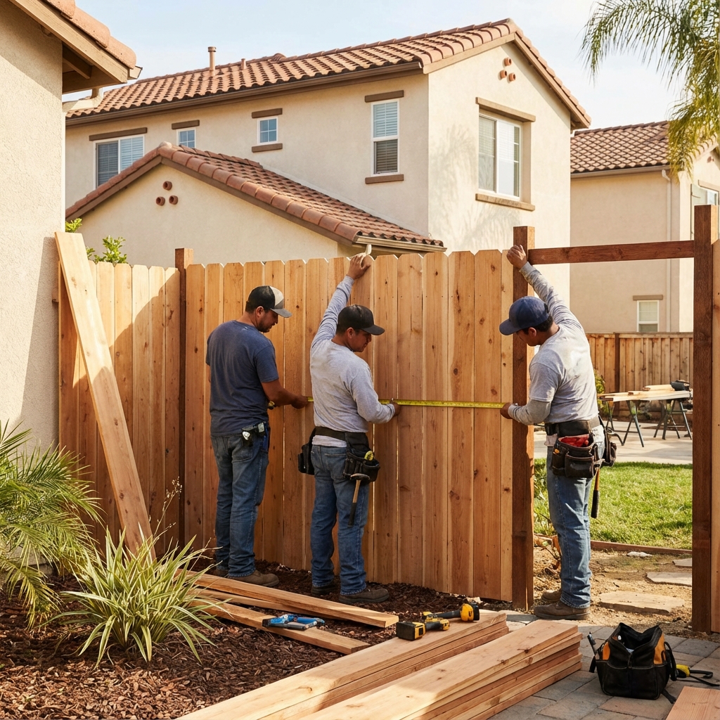 Professional fence installation in Corona, CA